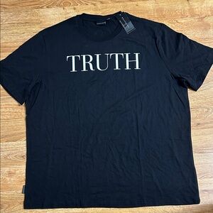 Sean John Black Tee with White "TRUTH" Print